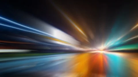 Light Speed Travel Blurred Time Lapse Stock Footage