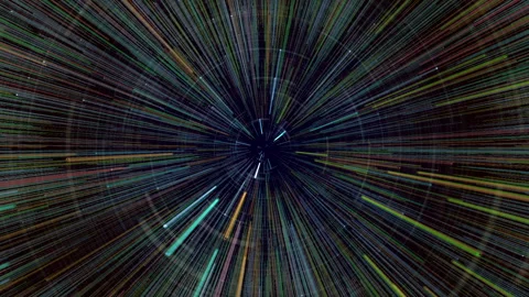Light Speed Tunnel Flight Loop Stock Footage 314745948