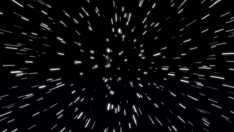 Light Speed Warp Drive Animation on Black Stock Footage 327354423