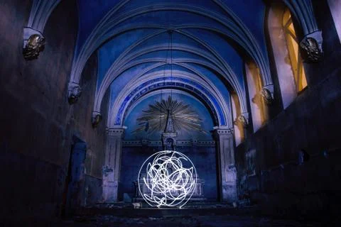 Light sphere urbex Stock Illustration