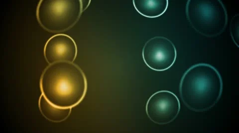 Light Spheres Amber Blue Stock Footage 12644142