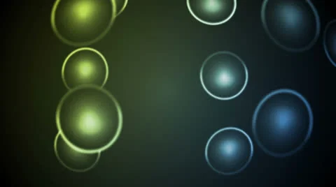 Light Spheres Blue Yellow Stock Footage 25984832