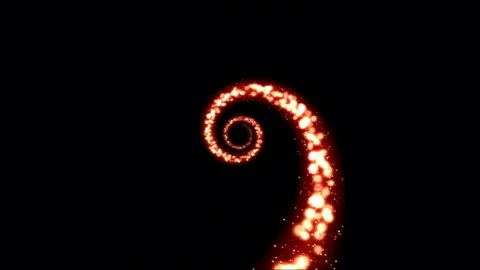 Light Spiral Animation with Particles - Loop Red Stock Footage 82938554