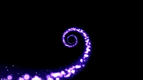 Light Spiral Animation with Particles - Loop Purple Stock Footage 82938790