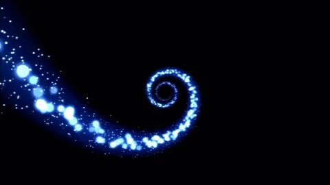 Light Spiral Animation with Particles - Loop Blue Stock Footage 82938901