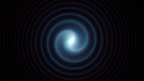 Light, spiral, black background, rotation, blue color Vídeo Stock 320129749
