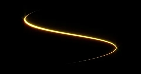 Light spiral painting effect. Bright glowing gold light in motion. Golden trail Stock Footage 113829481