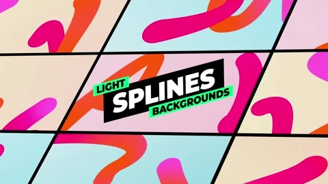 Light Splines Backgrounds Stock After Effects