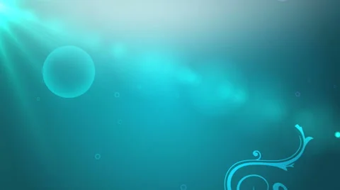 Light spot moves with flower tail grows on a cyan canvas Stock Footage 41283758