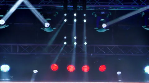 The light from the spotlights on the stage Stock Footage 45996820