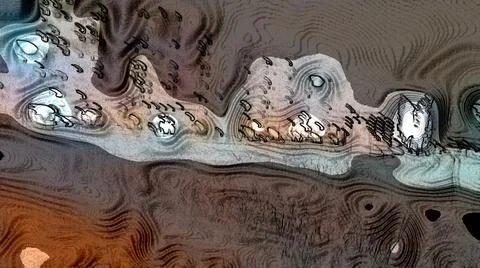 Light spots on a brown-gray abstraction background...Several objects of vario Stock Illustration