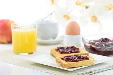 Light spring breakfast Stock Photos