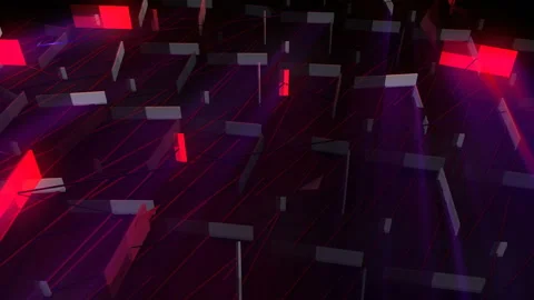 Light Squares 4K 01 Stock Footage 112335989