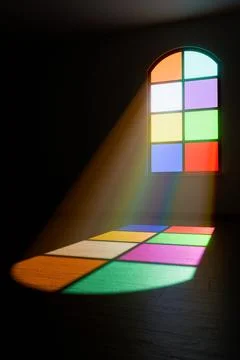 Light in stained glass Ilustración de archivo