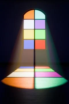 Light in stained glass Ilustración de archivo