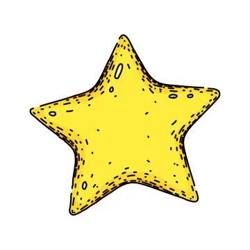 Light star sketch hand drawn vector Stock Illustration