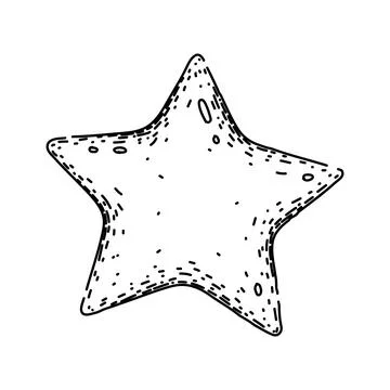 Light star sketch hand drawn vector Stock Illustration