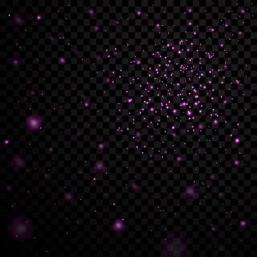 Light stars on black background Stock Illustration