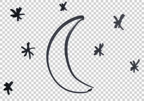 Light with stars drawn with black marker Stock Illustration