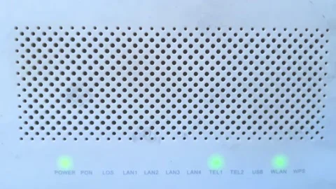 Light status on modem - disconnecting Stock Footage 221225503
