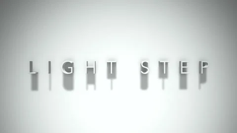 Light step 3D title animation with shadows on a white background Stock Footage 297799998
