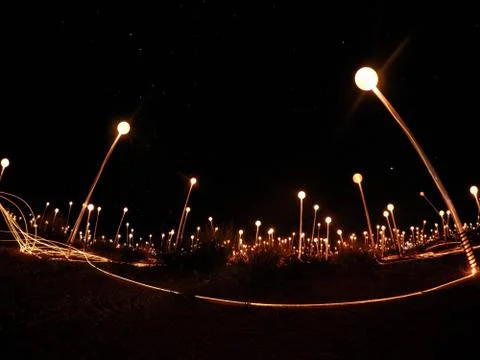Light stick field from low angle Stock Photos