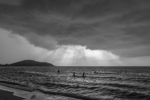 Light in the storm sky Stock Photos