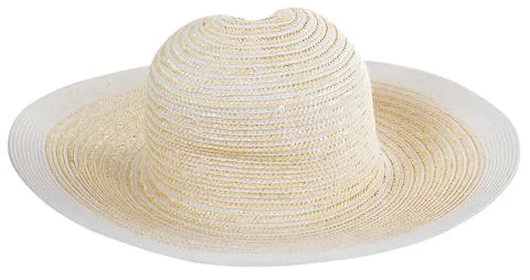Light straw hat. side view Stock Photos