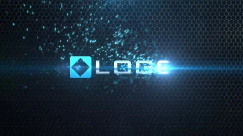 Light Streak Blue Particle Sparks Logo and Text Reveal Animation Dark Opener Stock After Effects