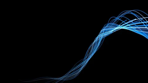 Light streaks, Abstract background animation of flowing blue lines Stock Footage 121373527