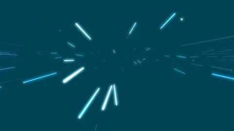 Light streaks fly toward the camera Stock Footage 41436104