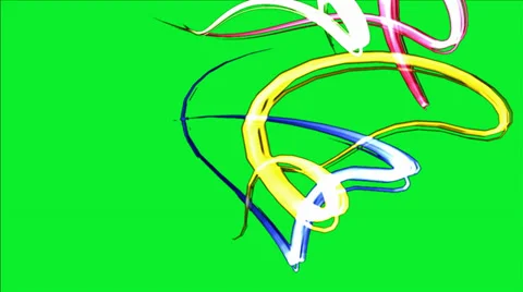 Light streaks on a green screen background Stock Footage 37668730