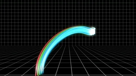 Light streaks over a grid Stock Footage 547651