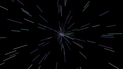Light streaks rushing at speed on black background 4K Stock Footage 337120211