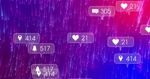 Light streaks starting, callouts appearing, clustering, updating counts, showing Stock Footage 329505985