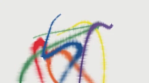 Light streaks white background rainbow stars 4k Video stock 65363624