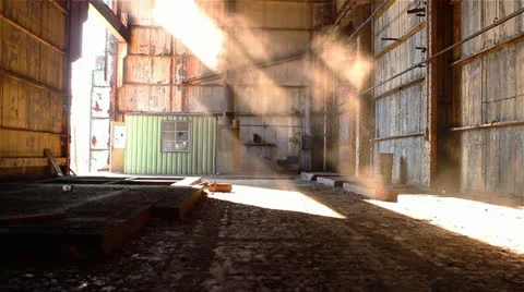 Light Streaming into an Abandoned Building Video stock 22243490