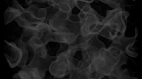 Light streams of smoke rise up on a black background. Seamless loop. Stock Footage 131069107