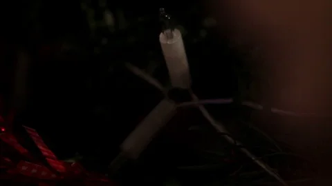 Light string on Christmas tree Video stock 80679197