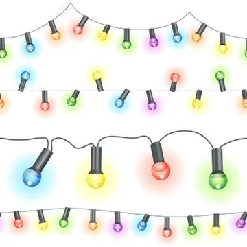 Light strings seamless Illustrazione stock