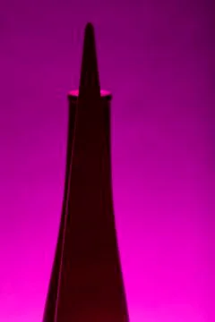 Light Study of Wooden Object D'art in Magenta Stock Photos