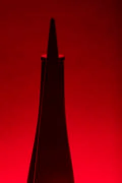 Light Study of Wooden Object D'art in Red Stock Photos