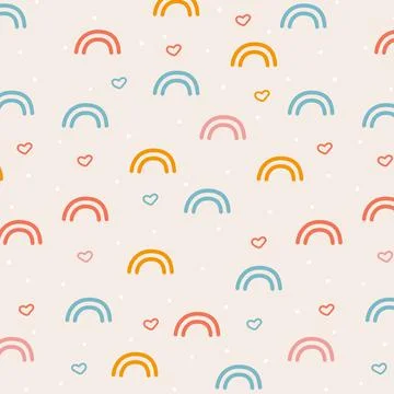 Light stylish pattern of colorful rainbows - Vector Stock Illustration