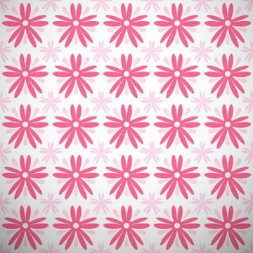 Light summer vector pattern (tiling). Fond pink and white colors Illustrazione stock