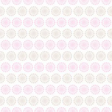 Light summer vector seamless pattern (tiling). Fond pink, white Stock Illustration