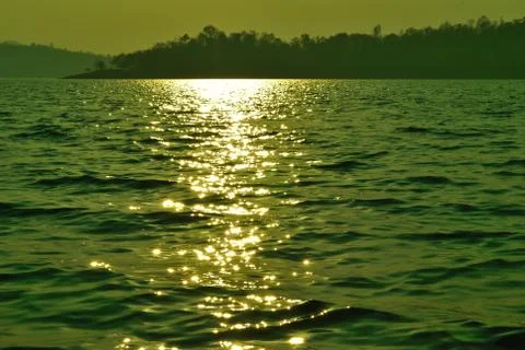 The light of the sun that is going to fall Stock Photos