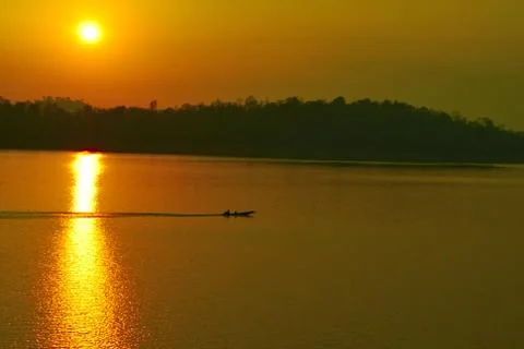 The light of the sun that is going to fall Stock Photos