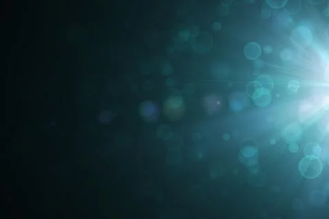 Light of sun rays under water. Undersea background. 3D rendered illustration. Stock-Fotos