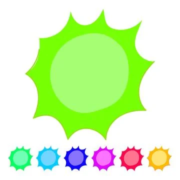 Light sun vector cartoon graphic Stock Illustration