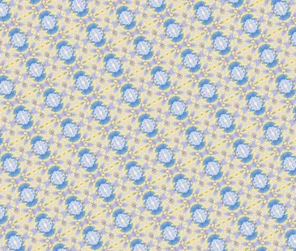 Light sunny ocean: patterned wallpaper-style design in sun glow, chiffon, sky bl Stock Illustration